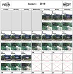 Index of time-lapsed 'video' images as a calendar
